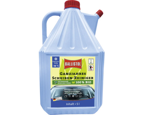 Nettoyant pour vitres bio Ballistol bidon de 5 Litres Nettoyant pour pare-brise Ballistol, produit toutes saisons, 5 litres