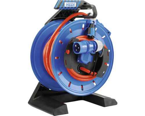 HEDI Vollkunststoff-Gerätekabeltrommel Camping Generation 7 Champion Ø 29 cm 20 m H07RN-F 3G2,5 mm² rot