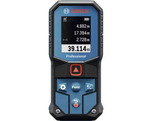 Logo Bosch. Télémètre laser numérique pour la mesure de distance.