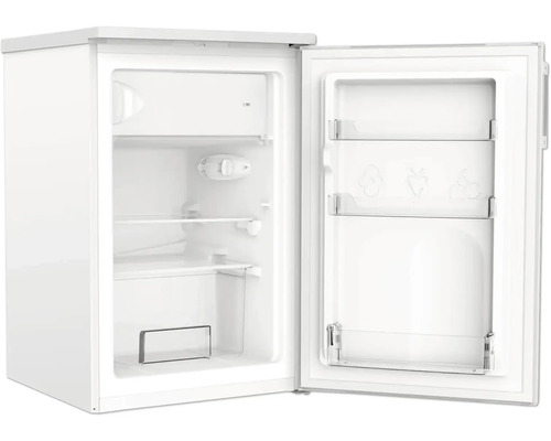 Réfrigérateur blanc ouvert avec étagères