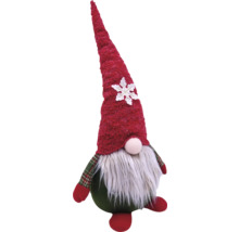 Gnome de Noël avec bonnet rouge et barbe