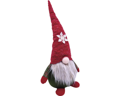 Gnome de Noël avec bonnet rouge et barbe