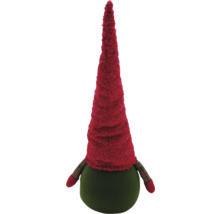 Nain de Noël décoratif avec bonnet rouge et corps vert comme décoration de fête