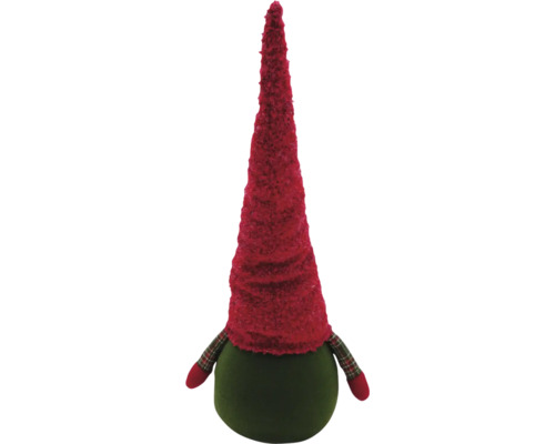 Nain de Noël décoratif avec bonnet rouge et corps vert comme décoration de fête