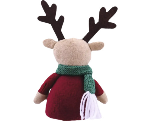 Peluche renne de Noël avec écharpe