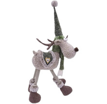 Figurine décorative Renne avec bonnet et écharpe comme décoration de Noël