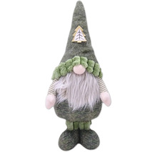 Nain de jardin décoratif avec barbe et motif de Noël