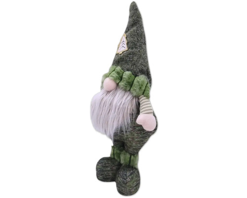 Figurine décorative Gnome de Noël debout avec barbe et bonnet