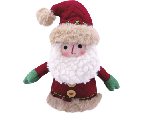 Père Noël décoratif en tissu avec bonnet et barbe