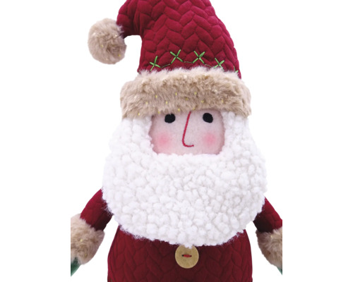 Figurine décorative Père Noël avec barbe et bonnet rouge