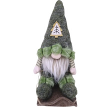 Nain de Noël avec barbe et motif sapin sur le bonnet