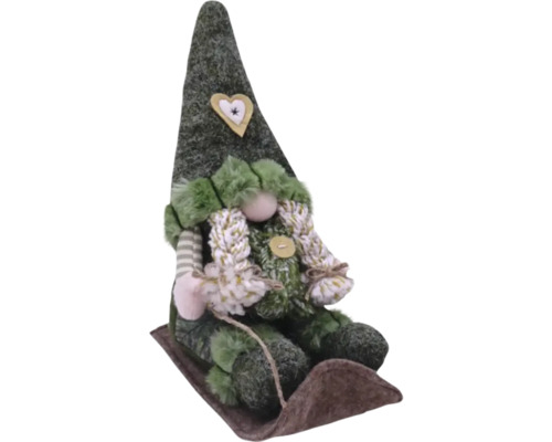 Nain de jardin décoratif avec chapeau haut et barbe