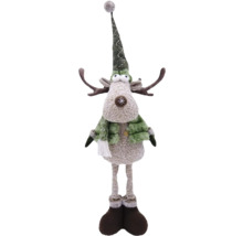 Dekorative Rentierfigur mit Mütze und Schal
