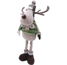 Dekofigur Rentier mit Mütze und Weste