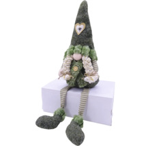 Poupée décorative en tissu avec pantalon rayé et bonnet