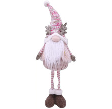 Dekorativer Weihnachtswichtel mit Bart, Mütze und Geweih