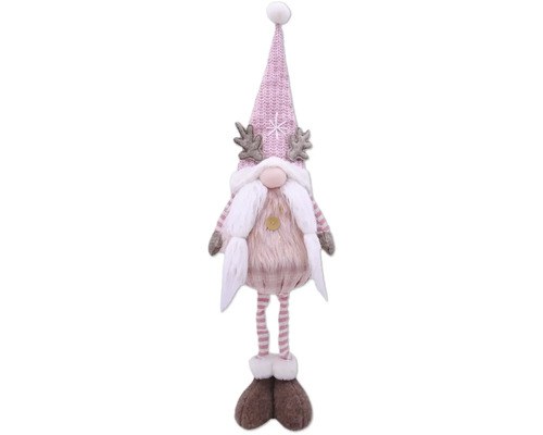 Décoration de Noël Lafiora lutin 22 x 12 x 71 cm Nain de Noël décoratif avec bonnet et barbe