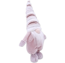 Nain décoratif avec barbe et bonnet rayé comme décoration de Noël