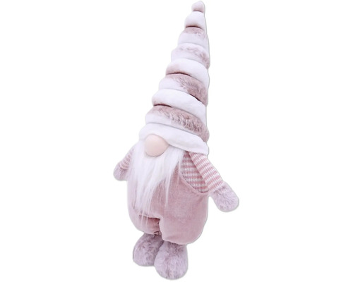 Nain décoratif avec une longue barbe et un bonnet rayé