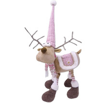 Dekorativer Weihnachtsren mat Mutz a Schal