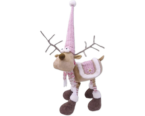 Dekorativer Weihnachtsren mat Mutz a Schal