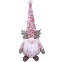 Figurine décorative de gnome avec bonnet et bois de cerf pour décoration de Noël