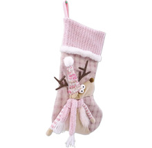 Chaussette de Noël avec application de renne