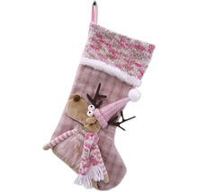 Weihnachtsstrumpf mit Rentierapplikation