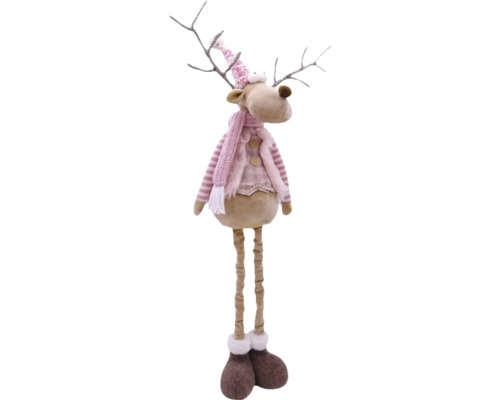 Dekorativer Elch mit Mütze und Schal für die Weihnachtszeit