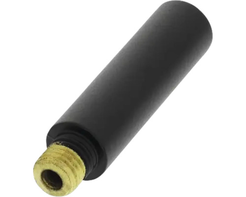 Connecteur en métal noir avec filetage