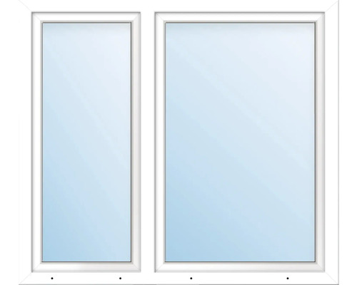 ARON Basic+ Kunststofffenster 2 Flügelig (Dreh-Kipp/Dreh-Kipp) asymetrisch Rechts mit festem Pfosten ESG 140x170 cm RAL 9016 verkehrsweiß ARON Basic+ Kunststofffenster 2 Flügelig (Dreh-Kipp/Dreh-Kipp) asymetrisch Rechts mit festem Pfosten ESG 140x170 cm RAL 9016 verkehrsweiß