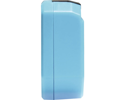 Blauer Feuchtemesser im Detail.