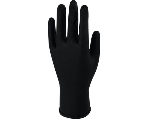 Gant jetable noir pour protéger de la saleté et des dommages.