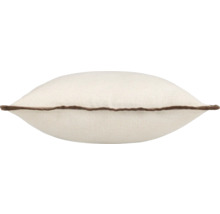 Coussin décoratif avec bordure marron