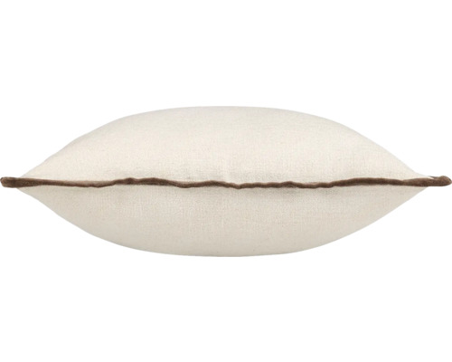 Coussin décoratif avec bordure marron
