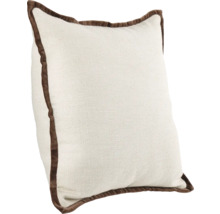 Coussin décoratif avec cordon marron