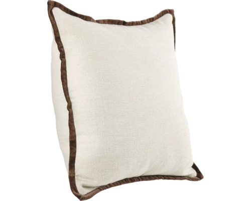 Coussin décoratif avec cordon marron