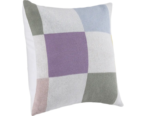 Quadratisches Zierkissen mit Strickmuster