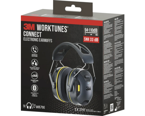 3M WorkTunes Connect Casque antibruit électronique en emballage