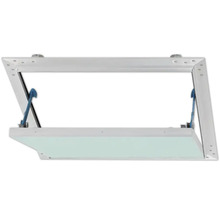 Revisionsklappe AluPlana® luft-und staubdicht mit Gipskartoneinlage GKBI 2 x 12,5 mm und Fangsicherung 500 mm x 500 mm