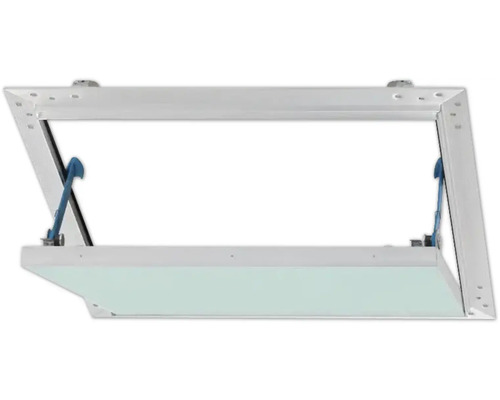 Trappe de visite en métal avec fermeture à cliquet ouverte