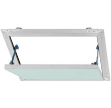 Revisionsklappe AluPlana® luft-und staubdicht mit Gipskartoneinlage GKBI 2 x 12,5 mm und Fangsicherung 400 mm x 400 mm