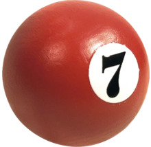 Boule de billard avec le numéro sept