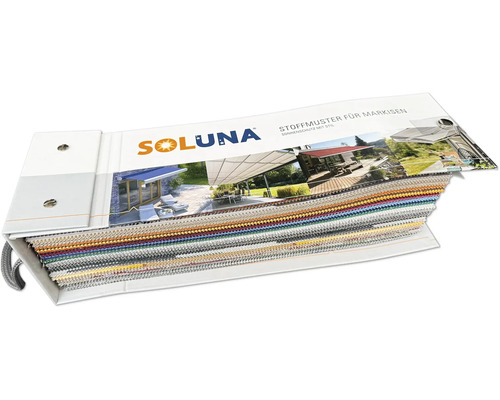 Échantillons de tissus pour stores de soleil de Soluna