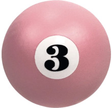 Boule de billard avec le numéro trois