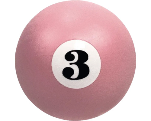 Boule de billard avec le numéro trois