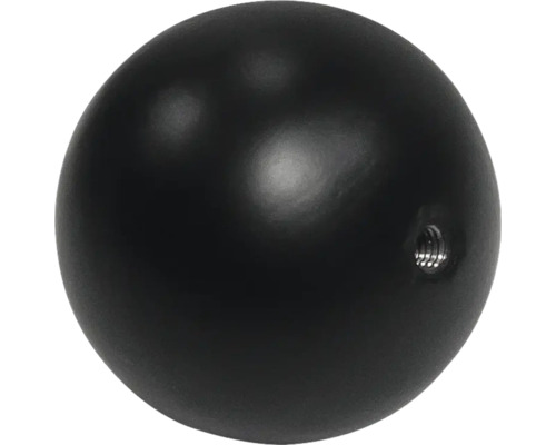 Bouton sphérique noir avec filetage