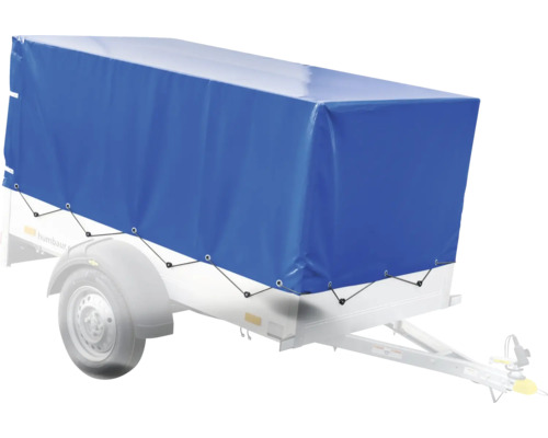Bâche et arceaux Humbaur pour Startrailer bleu pour hauteur de chargement 100 cm Remorque avec bâche bleue