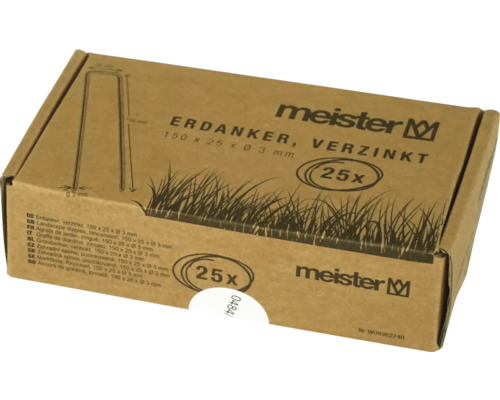 Verpackungseinheit Erdanker verzinkt, 150x25x3 Millimeter
