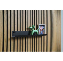 Panneaux muraux avec étagère, décoration et cadre photo